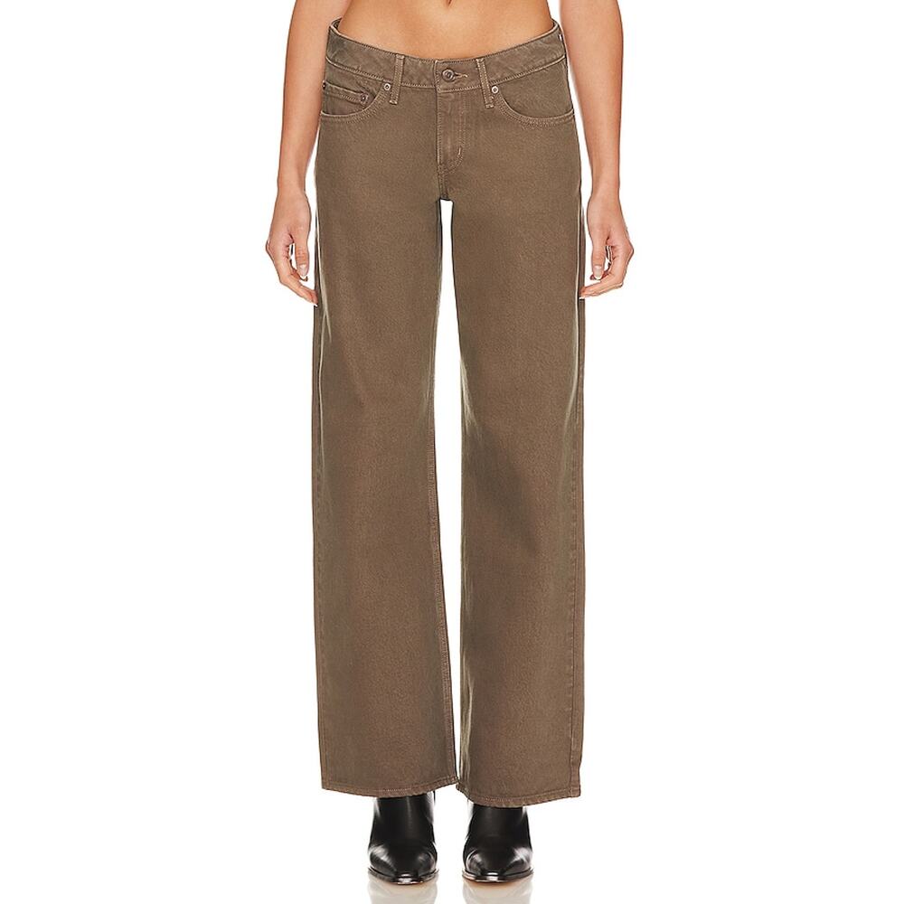 Levi's Relaxed Brown Low Loose Straight Denim Jeans Size 25